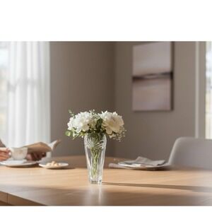 Marquis by Waterford Crystal Floral Vase Weighted Cut Glass Fan Wedge Pattern